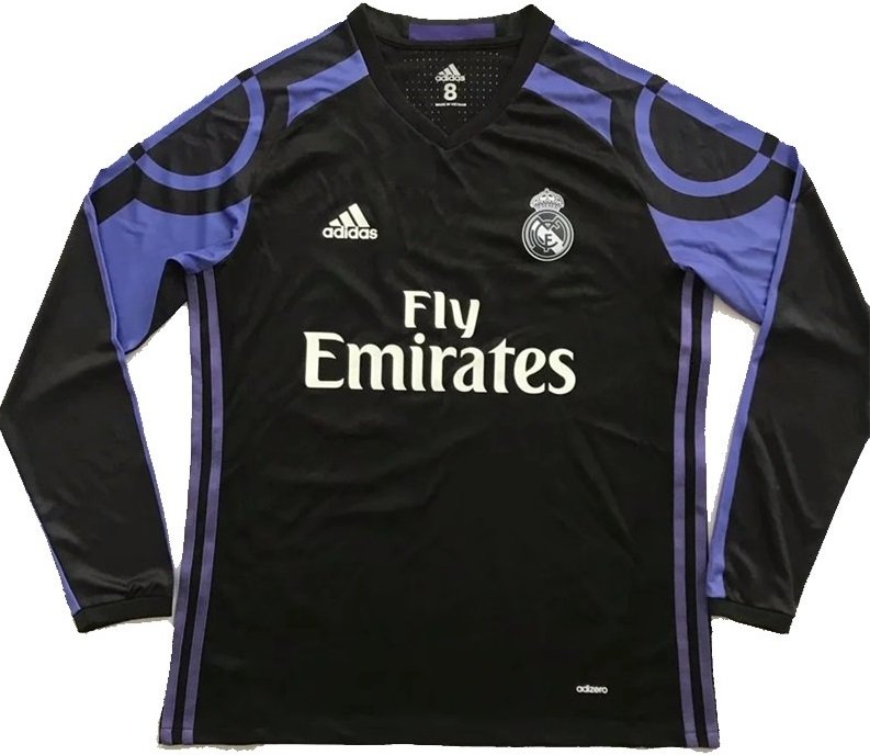 Camisa retro Adidas Real Madrid 2016 2017 III jogador manga comprida